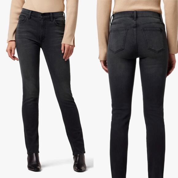 Joe's The Runway Luna High Rise Cigarette 32" Boulevard Denim Jeans Black 27 NEW - Picture 12 of 12